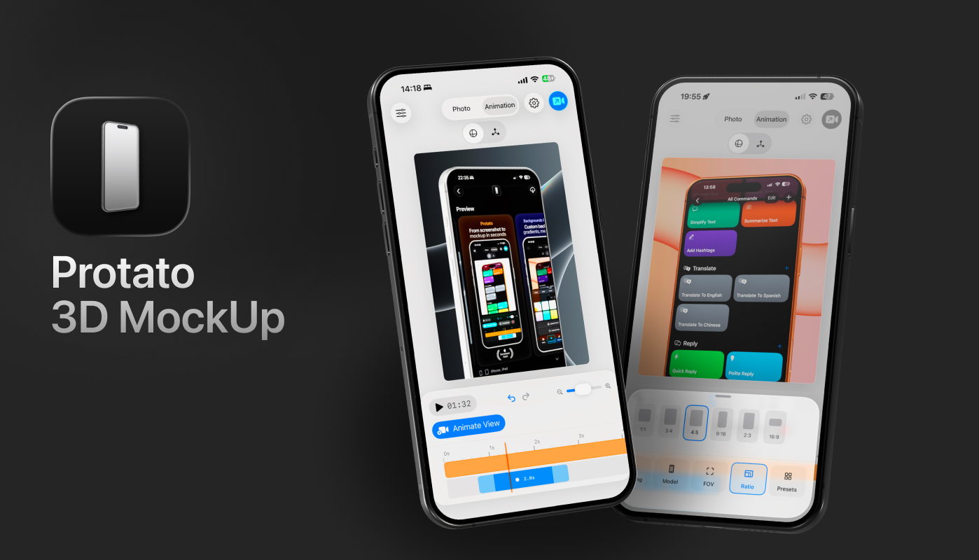 Protato 3D Mockup | startuups